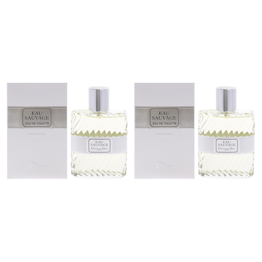 Eau Sauvage by Christian Dior for Men - 3.4 oz EDT Spray - Pack of 2